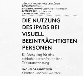 Die Nutzung des iPads bei visuell beeinträchtigen Personen