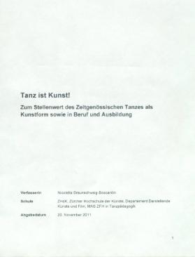Tanz ist Kunst!