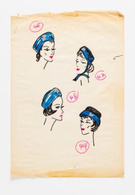 [Swissair: Entwürfe Uniformen für Bordstewardessen)