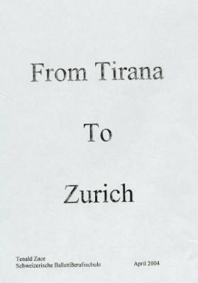 From Tirana to Zurich