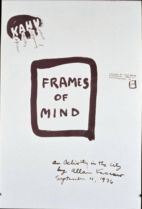 Frames of mind - An activity in the city by Allan Kaprow - Sponsored by Neuer Berliner Kunstverein