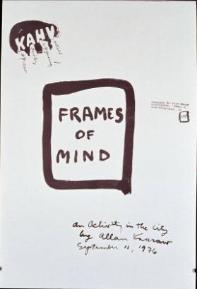 Frames of mind - An activity in the city by Allan Kaprow - Sponsored by Neuer Berliner Kunstverein