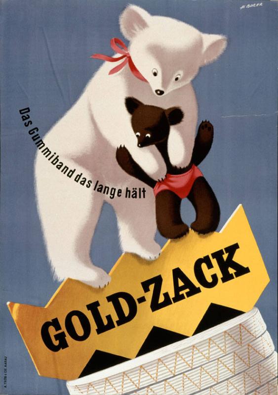 Das Gummiband das lange hält - Gold-Zack