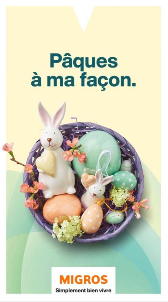 Mes classiques de Pâques. Ma déco de Pâques. Pâques à ma façon. Migros - Simplement bien vivre