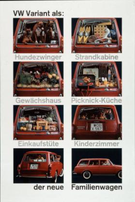 VW Variant als: Hundezwinger, Strandkabine, Gewächshaus, Picknick-Küche, Einkaufstüte, Kinderzimmer - der neue Familienwagen