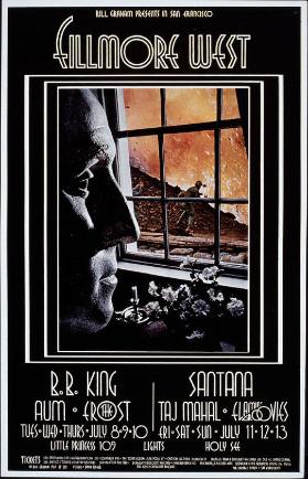 Bill Graham presents in San Francisco - B.B. King - Aum - The Frost - Santana - Taj Mahal - Flamin' Groovies - Fillmore West