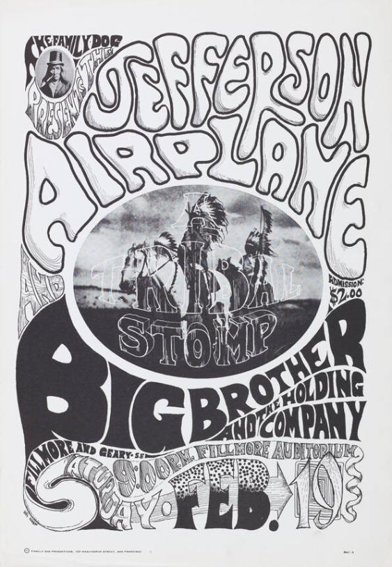 The Family Dog Presents the - Jefferson Airplane - A Tribal Stomp - Big Brother and The Holding Company - Fillmore Auditorium