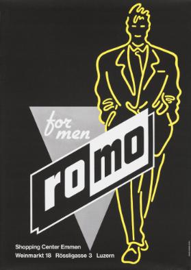 Romo for Men - Shopping Center Emmen - Weinmarkt 18 - Rössligasse 3 - Luzern