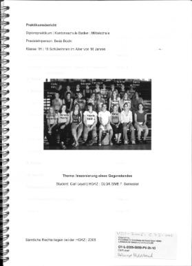 Thema: Inszenierung eines Gegenstandes