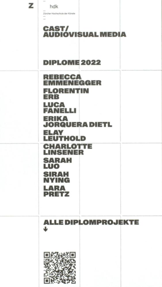 Diplome 2022 - CAST / Audiovisuelle Medien