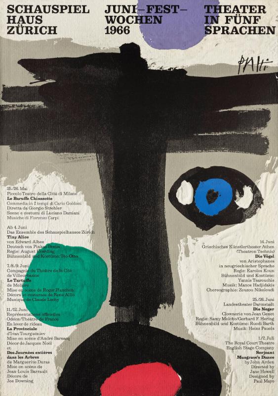 Schauspielhaus Zürich - Juni-Fest-Wochen 1966 - Theater in fünf Sprachen