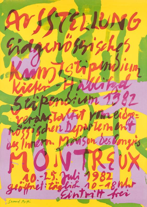 Ausstellung Eidgenössisches Kunststipendium - Kiefer-Hablitzel Stipendium 1982 - Maison des Congrès Montreux