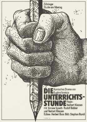 Die Unterrichtsstunde - Komisches Drama von Eugène Ionesco - Regie Norbert Klassen - Zähringer - Studio am Montag