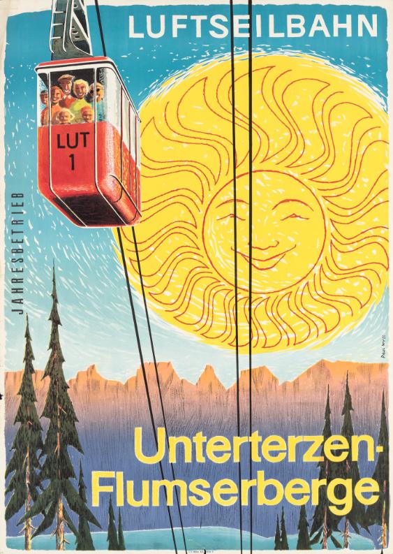 Luftseilbahn - Jahresbetrieb - Unterterzen-Flumserberge