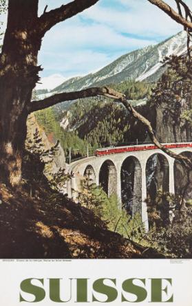 Suisse - Grisons - Chemin de fer rhétique / Viaduc sur la Landwasser
