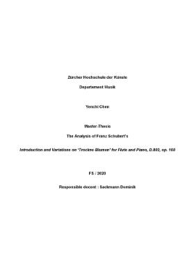 The Analysis of Franz Schubert's