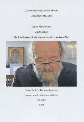 Die Einflüsse auf die Klaviermusik von Arvo Pärt