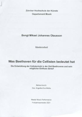 Was Beethoven für die Cellisten bedeutet hat