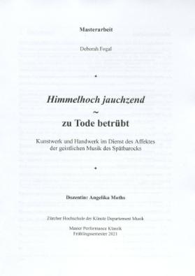 Himmelhoch jauchzend - zu Tode betrübt