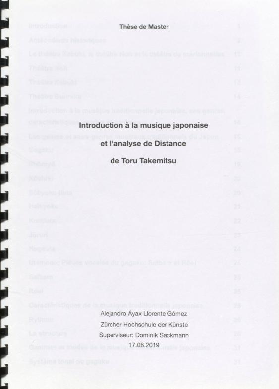 Introduction à la musique japonaise et l'analyse de Distance de Toru Takemitsu