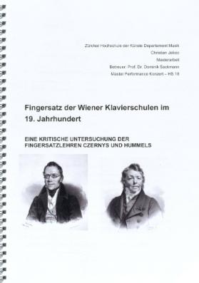 Fingersatz der Wiener Klavierschulen im 19. Jahrhundert