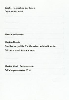 Die Kulturpolitik für klassische Musik unter Diktatur und Sozialismus