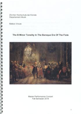 The B Minor Tonality in the Baroque Era of the Flute