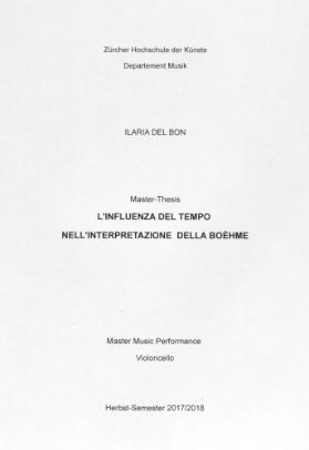 L`influenza del tempo nell`interpretazione della boèhme