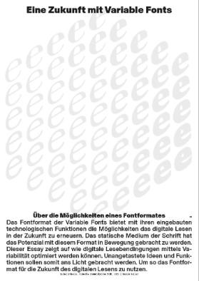 Eine Zukunft mit Variable Fonts