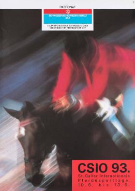 CSIO 93. - St. Galler Internationale Pferdesporttage.