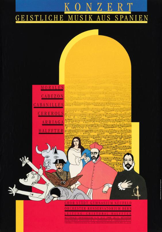 Konzert - Geistliche Musik aus Spanien - Morales - Cabezon - Cabanilles - Cererols - Arriaga - Halffter - Chor Städt. Gymnasium Neufeld - Orchester Konservatorium Bern