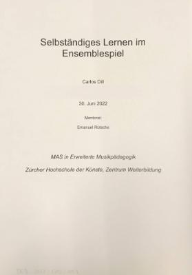 Selbständiges Lernen im Ensemblespiel