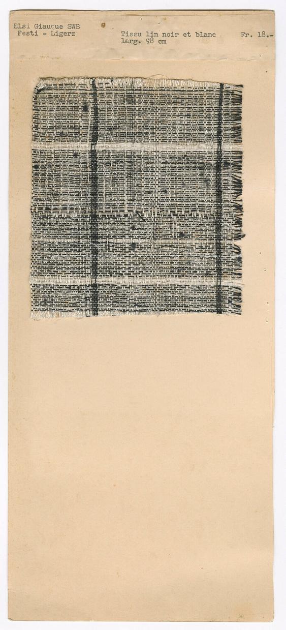 Tissu lin noir et blanc