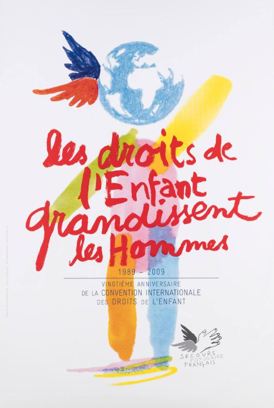 Les droits de l'enfant grandissent les hommes - 1989 - 2009 - Vingtième anniversaire de la convention internationale des droits de l'enfant - Secours populaire français