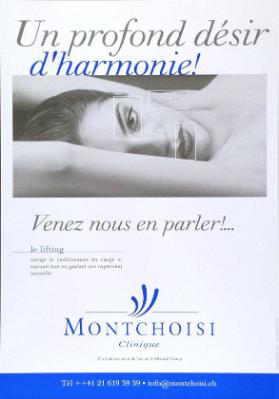 Un profond désir d'harmonie! Venez nous en parler!... le lifting - Montchoisi Clinique