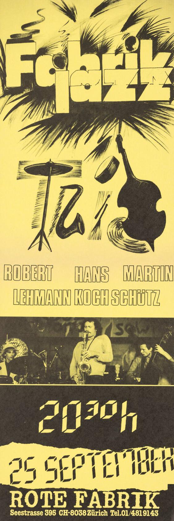 Fabrikjazz - Trio Robert Lehmann, Hans Koch, Martin Schütz - Rote Fabrik