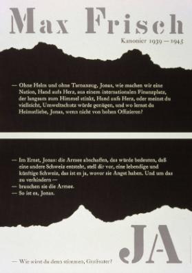 Max Frisch - Kanonier 1939-1945 - -Ohne Helm und ohne Tarnanzug, Jonas, (...)