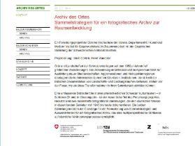 Screenshot Webseite Archiv des Ortes, 2023