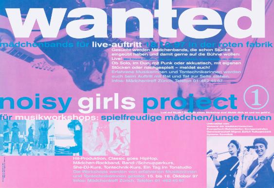 Wanted - Mädchenbands für Live-Auftritt in der roten Fabrik - Noisy Girls Project