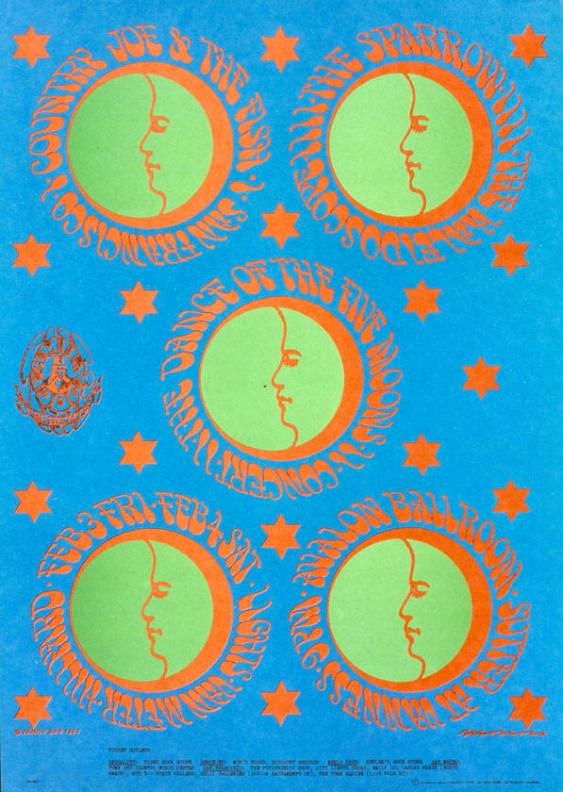 Country Joe & The Fish - The Sparrow - The Kaleidoscope - The Dance of t he Fine Moons - Avalon Ballroom - Family Dog Productions