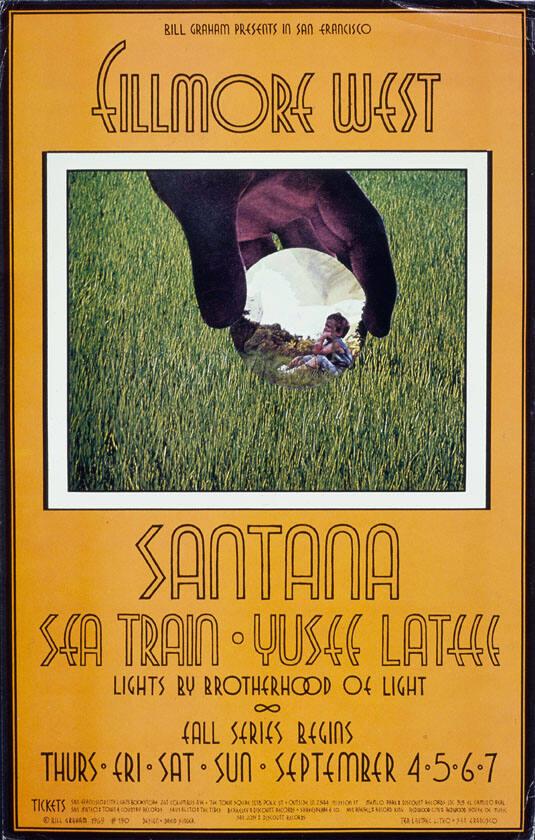 Bill Graham presents in San Francisco - Fillmore West - Santana - Sea Train - Yusef Lateef