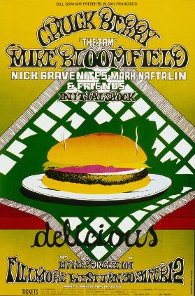 Bill Graham presents in San Francisco - Chuck Berry - The Jam - Mike Bloomfield - Nick Grave Nites - Mark Naftalin & Friends - Initial Shock - delicious - Fillmore West