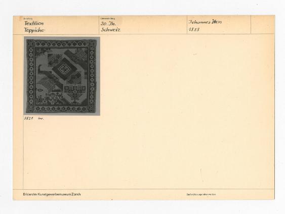 Bildarchiv Kunstgewerbemuseum Zürich