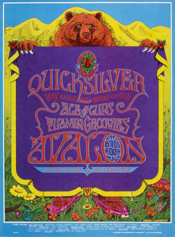 Quicksilver - Ace of Cups - Flamin Groovies - Avalon Ballroom - Family Dog Productions