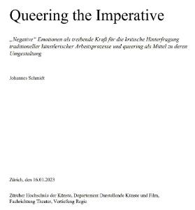 Queering the Imperative


