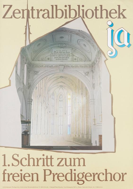 Zentralbibliothek ja - 1. Schritt zum freien Predigerchor