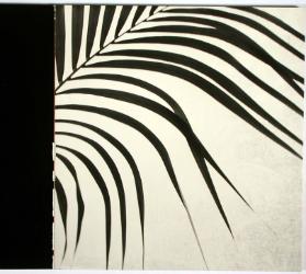 la nature est un temple ... , Layout-Übung ,  Pflanzenblatt