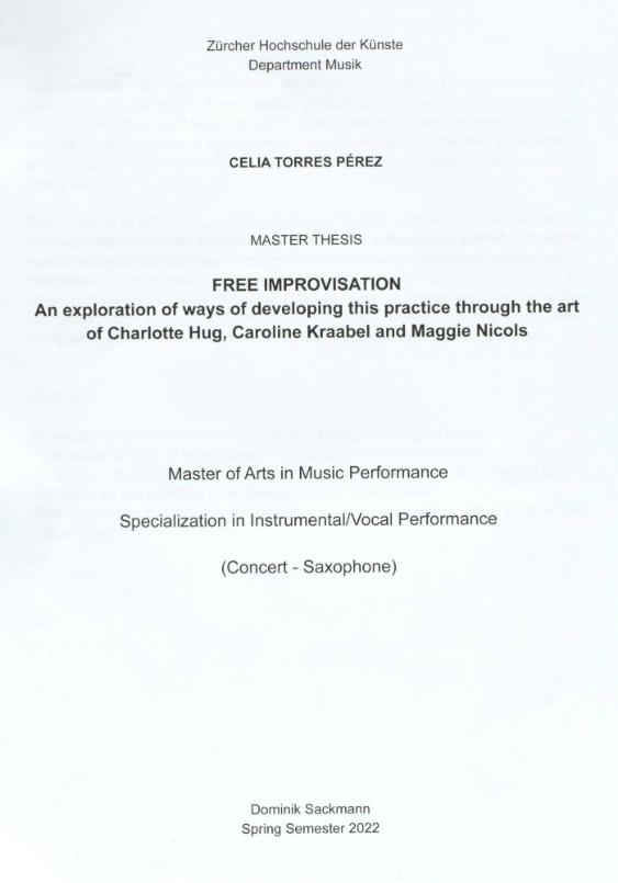Free Improvisation