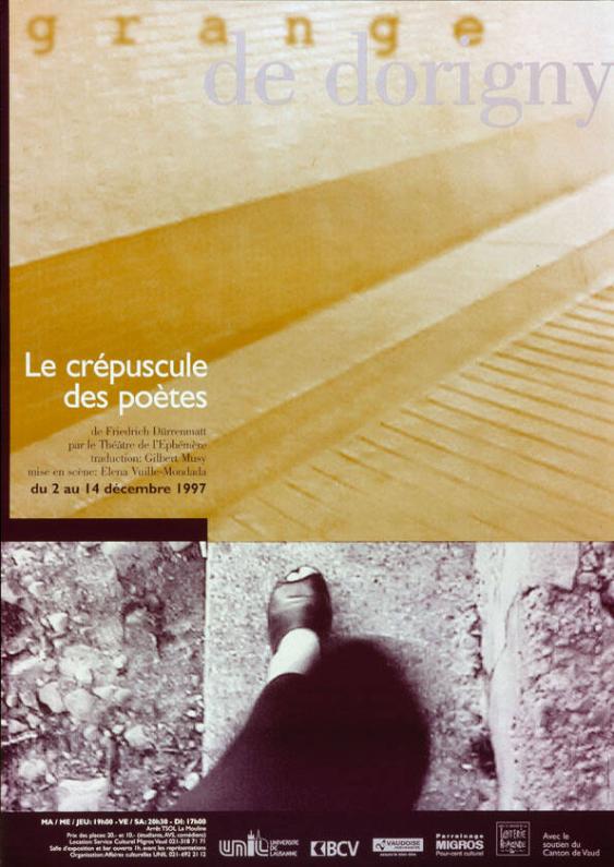 Le crépuscule des poètes - De Friedrich Dürrenmatt - Par le Théâtre de l 'Ephémère - Grange de Dorigny