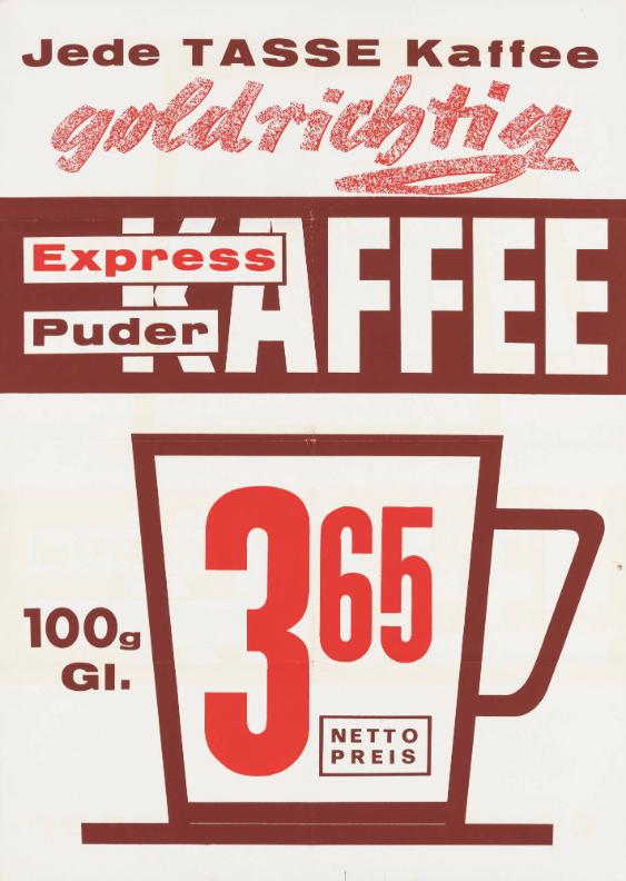 Jede Tasse Kaffee goldrichtig - Express Kaffee Puder - 100 g Gl. 3.65 - Netto Preis